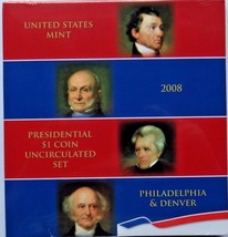 AMERICAN PRESIDENTIAL $1 P &amp; D 2008 SET STILL WRAP IN PLASTIC MINT UNC C... - $54.82