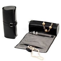 Bey Berk Travel Jewelry Roll Black Leather Roll - £53.53 GBP