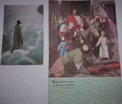 Vintage Burton Heights Grand Rapids MI Palm Sunday Program &amp; Card 1962 - $1.99