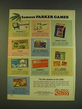 1966 Parker Brothers Games Ad - Monopoly, Sorry, Booby-Trap, Clue, Risk - £14.50 GBP