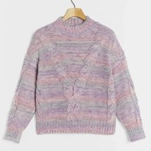 Maeve Anthropologie Rachel Knit Sweater Purple Pink Acrylic Blend Size L... - $45.00