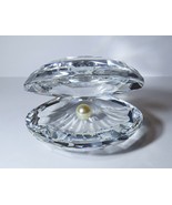 EXQUISITE SWAROVSKI AUSTRIAN CRYSTAL CLAM OYSTER SHELL PEARL 2 1/2&quot; FIGU... - £58.25 GBP