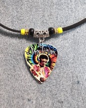 Handmade Jimi Hendrix Aluminum Guitar Pick Necklace - £11.80 GBP