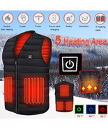 USB Electric Heated Warm Vest Winter Wear Heating Thermal Coat Jacket Me... - £24.22 GBP