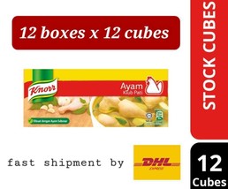 Knorr Chicken Cubes Stock Real Chicken Taste 12 boxes x 12 cubes x10g - DHL Exp - £85.58 GBP
