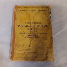 American Express Bullinger&#39;s Postal and Shippers Guide 1890 Book - $29.95