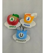 Vtech Magnetic Food Alphabet Magnets A Apple U Utensils J Juice Only - $6.26