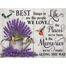 Purple lavender Flowers Inspirational Quotes Diamond Art Painting Kits f... - $15.90+