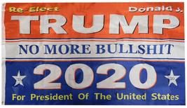 K&#39;s Novelties Re-Elect Donald J. Trump No More BS Bullsht 2020 RWB 3x5 3&#39;x5&#39; Pol - £6.19 GBP