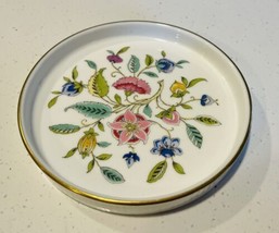 Minton Haddon Hall Round Trinket Dish - 5 3/8 inches  Gold Rim - $23.36