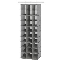 Whitmor, Crosshatch Gray, Hanging Shoe Shelves Closet Organizer, 30 Section - $42.99