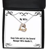 Reusable Wife, Keep Calm and Let The General Manager Wife Handle It, Che... - £39.12 GBP