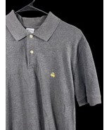 Brooks Brothers Performance Polo Shirt Size Medium Slim Fit Gray Men Fle... - $37.18