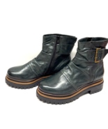 MIZ MOOZ BUTTER LEATHER  BOOTS SIDE ZIP  BUCKLE  GREEN  37EU / 7US NEW #... - $59.95