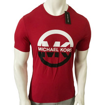 Nwt Michael Kors Msrp $58.99 Men&#39;s Red Crew Neck Short Sleeve T-SHIRT Size L - $27.46