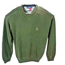 Crew neck Sweater Mens Size XL Green Crest Logo 100% Cotton Tommy Hilfiger Used - £6.37 GBP