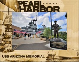 Pearl Harbor USS Arizona Memorial Laser Engraved Wood Picture Frame (5 x 7) - £24.98 GBP