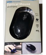 New Black Tech Universe Optical Mouse With LED Lighting USB 2.0 Wired - £3.85 GBP