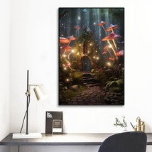 Painting Modern Art Enchanted Forest Framed Mural 12&#39; X 18&#39; Home Decor Wall Art - £36.98 GBP