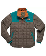 Howler Bros Men&#39;s Merlin Jacket Gravel/Ultramarine Puffer Quilted Soft S... - $209.86 CAD