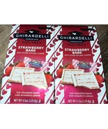 Ghirardelli 2-Bags Strawberry Bark Milk White Chocolate 4.5 oz Each ~ 8/... - $36.54 CAD