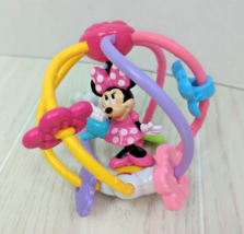 Disney Minnie Mouse Round grab it Clutch Rattle Ball Baby Toy bead maze - $12.86