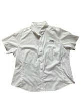 Women Columbia PFG Shirt Sz XL White Snap Front Vented Fishing Angler UP... - £14.36 GBP