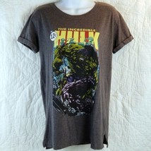 T-Shirt Marvel Medium Women's Incredible Hulk Gray Comic Tshirt