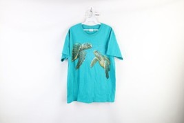 Vintage 90s Streetwear Mens Medium Faded Sea Turtle Short Sleeve T-Shirt USA - £37.21 GBP