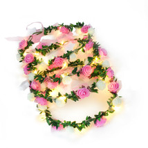 Novelty Place Light Up Flower Headband, LED Floral Head Crown for Wedding 4 Pack - £9.41 GBP