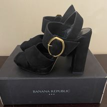 Banana Republic Suede Block Heel Sandals Size 7 - $39.87