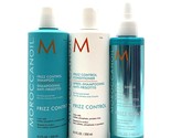 Moroccanoil Frizz Control Shampoo, Conditioner &amp; Frizz Shield Spray Trio - £54.71 GBP
