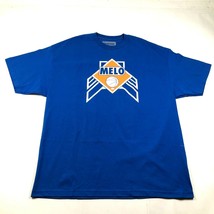 New York Ny Knicks Carmelo Anthony Uomo 2XL Blu T-Shirt Girocollo Logo - £14.51 GBP