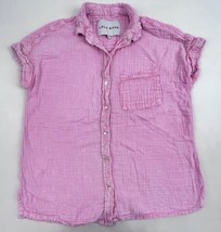 Lola River Cotton Gauze Shirt Short Sleeve Button Down Blouse  Womens Sm... - £15.56 GBP