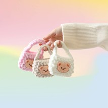 Knitted earphone bag Plush wool earphone storage bag diy homemade gift b... - £71.04 GBP