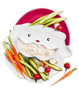 THE CELLAR Holiday  Santa face plate and mustache dip bowl  2-Pc. Server Set NEW - $24.99