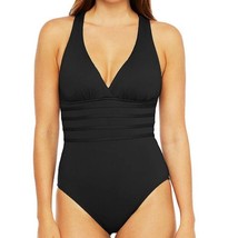 La Blanca Island Goddess Strappy Tummy Control One-Piece Swimsuit | Sz 12 Black - $74.80