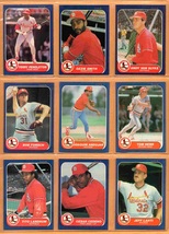 1986 Fleer St Louis Cardinals Team Lot 12 Ozzie Smith Terry Pendleton J Andujar  - £3.17 GBP