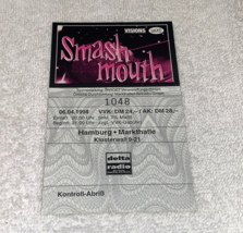 SMASH MOUTH 1998 UNUSED CONCERT GIG TICKET HAMBURG GERMANY MARKTHALLE - $8.98