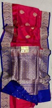 Pure Silk Mark Certified Saree, Handwoven Pure Silk Katan Saree - Elegant Tradit - £202.59 GBP