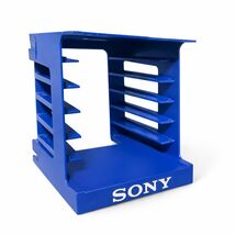 Vintage Sony ZipDisk Storage Case Holder Organizer Plastic Blue 6 Slot D... - $29.70