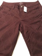 Ann Taylor Loft Womens Jean Modern Skinny Printed Burgundy Size 6 Or 28 X 30 NWT - £22.15 GBP