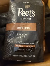 6 Bags Peet&#39;s Coffee Dark Roast Ground Coffee - French Roast 10.5 Ounce ... - £54.53 GBP