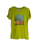 Nike Lime Green Just Do It Short Sleeve Tshirt Women&#39;s Size M - $174.82 MXN