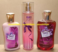 Paris Nights Bath and Body Works Fragrance Mist Body Lotion Shower Gel - £33.28 GBP
