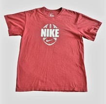 Nike Football Logo Men&#39;s Large Shirt, Brick Red w/ White &amp; Silver Logo L... - £11.77 GBP
