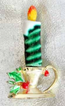 Beatrix Festive Enamel Christmas Candle Brooch 1960s Vintage 2&quot;-
show origina... - £11.76 GBP