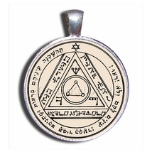 New Kabbalah Amulet to Shy Away on Parchment King Solomon Seal Pendant Jewelry - £61.50 GBP