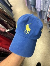 Polo Ralph Lauren Blue Yellow Big Pony Logo #3 Wool Blend Embroidered Cap Osfm - £58.99 GBP