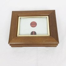Picture Frame Golden Color Trim Wooden Jewelry Box - £9.40 GBP